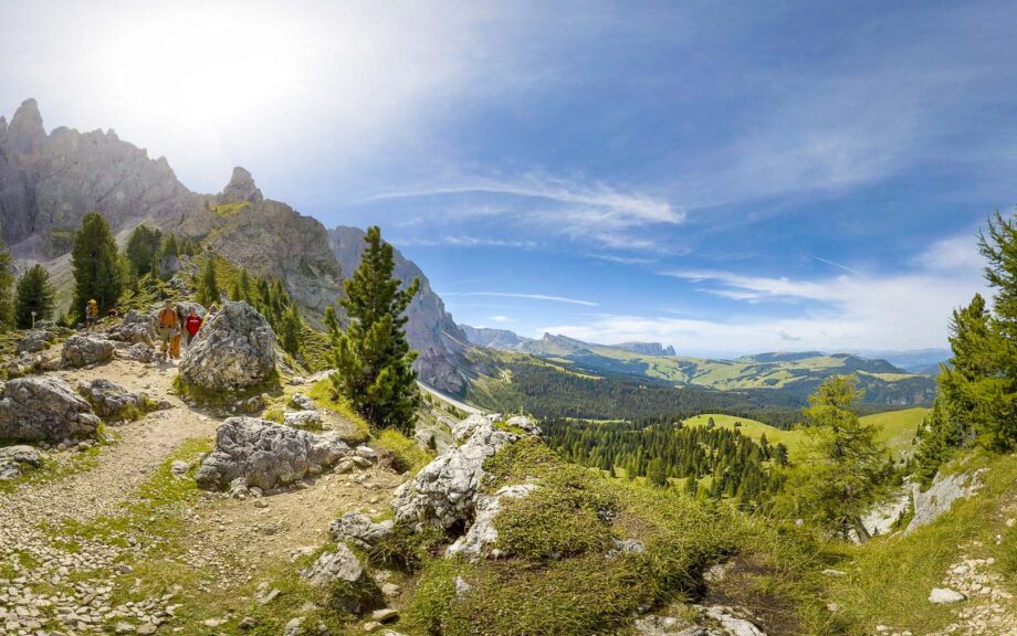 Langkofel Nordseite und Seiser Alm