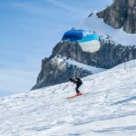 Paragleiten, Paragliding, Schnee, Ski, Speedriding, Sport, Winter, Wintersport, inverno, sport invernale, sports, weiße Jahreszeit, winter, winter sports