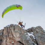 Paragleiten, Paragliding, Ski, Speedriding, Sport, Winter, Wintersport, inverno, sport invernale, sports, weiße Jahreszeit, winter, winter sports