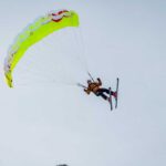 Paragleiten, Paragliding, Ski, Speedriding, Sport, Winter, Wintersport, inverno, sport invernale, sports, weiße Jahreszeit, winter, winter sports