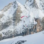 Marmolada, Marmolata, Paragleiten, Paragliding, Ski, Speedriding, Sport, Winter, Wintersport, inverno, sport invernale, sports, weiße Jahreszeit, winter, winter sports