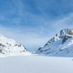 Fedaia-Stausee, Lago di Fedaia, Marmolada, Marmolata, Staudamm, Winter, inverno, weiße Jahreszeit, winter