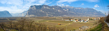 Das Mendelgebirge mit Fennberg, Corno di Tres, Grauner Joch, Schwarzer Kopf, Roen