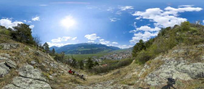 360° über Schlanders mit Blick auf den Vinschgau