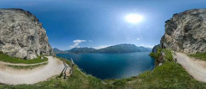 360° Kugelpanorama Ponale-Panoramastraße, Gardasee, Riva del Garda