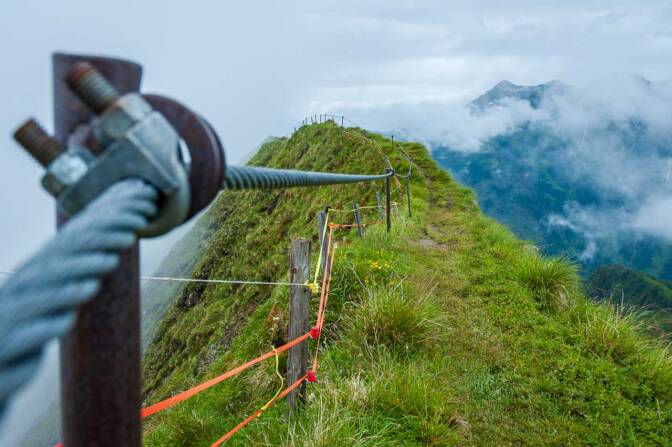 Die Stangenhöhe markiert das Ende des gefährlichen Teils des Alexander Enzinger Weges