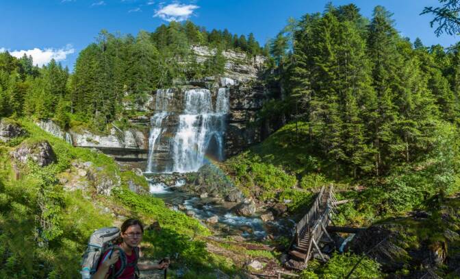 Sacra di Vallesinella, Vallesinella Wasserfälle, Wasserfall