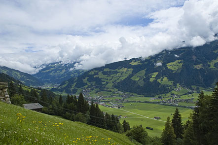 Blick auf dem Zillertal