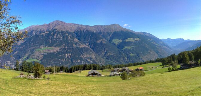 Die Berge des Vinschgau von Göflan aus gesehen
