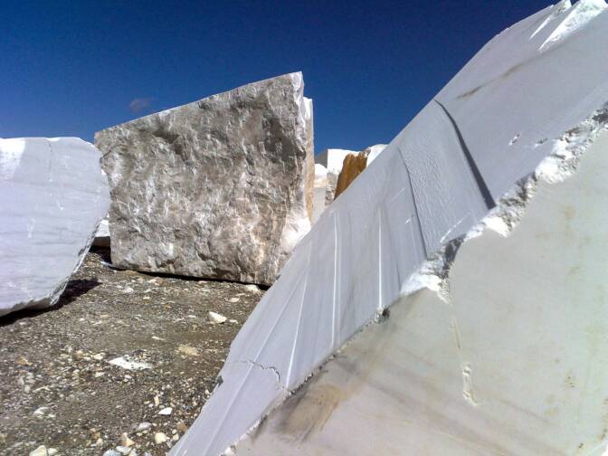 Göflaner Marmorbruch, Marmor