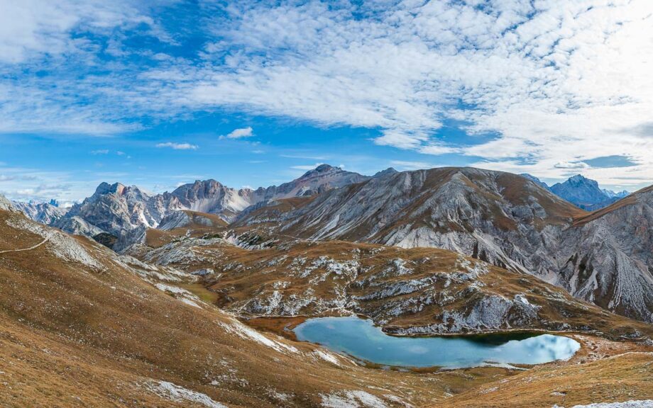 Bergsee, Muntejela de Senes, Naturpark Fanes-Sennes-Prags, Seekofel