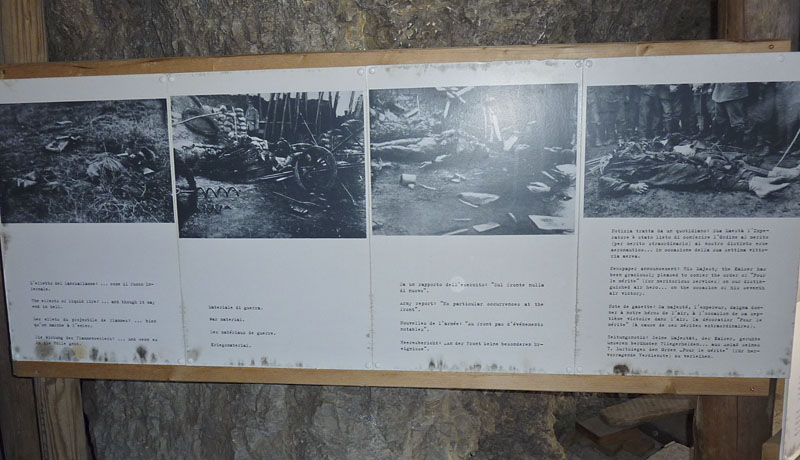 Ausstellung im Kriegsmuseum im Felskokon