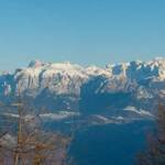Catinaccio, Corno Bianco, Corno nero, Dolomiten, Gantkofel, Gantkofel Ausblick, Latemar, Macaion, Marmolada, Marmolata, Panoramaaufnahme, Rosengarten, Rosengartengruppe, Schnee, Schwarzhorn, Weisshorn, Weißhorn, Winter, inverno, weiße Jahreszeit, winter