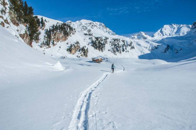 Schneeschuhwandern, Tramin Tal, Traminer Alm