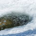 Eisbaden, Eisloch, Eisschicht, Gewässer, See, Winter, baden, bathing, inverno, lago, lake, weiße Jahreszeit, winter