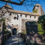 Bilderburg, Bolzano, Bozen, Brücke, Burg, Burg Runkelstein, Eingang, Eingangsportal, Eingangstor, Landeshauptstadt Südtirol, Portal, Schloss Runkelstein, Tor, Zugbrücke, castello, entrata, entree