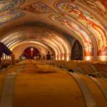 BZ, Erste & Neue Kellerei, Fass, Freske, Fresken, Fresko, Fässer, Italien, Kaltern, Kellerei, Wandmalerei, Weinfass, Weinfässer, Weinkeller, Weinkellerei, cantina, cantina vinicola, wine cellar, winery