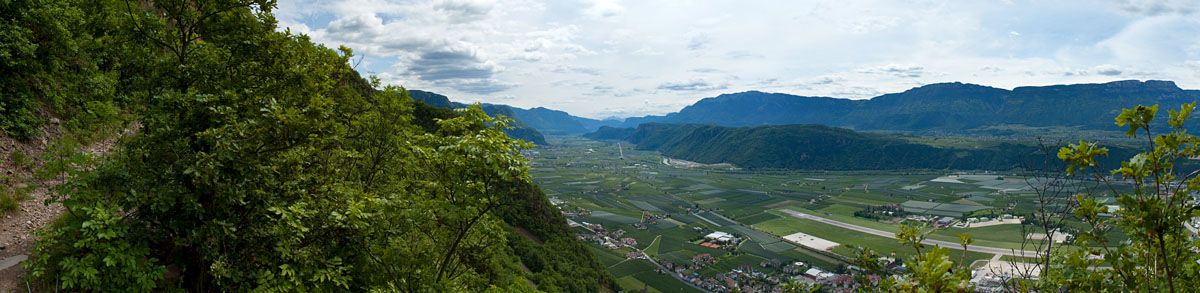 Blick auf das Südtiroler Unterland