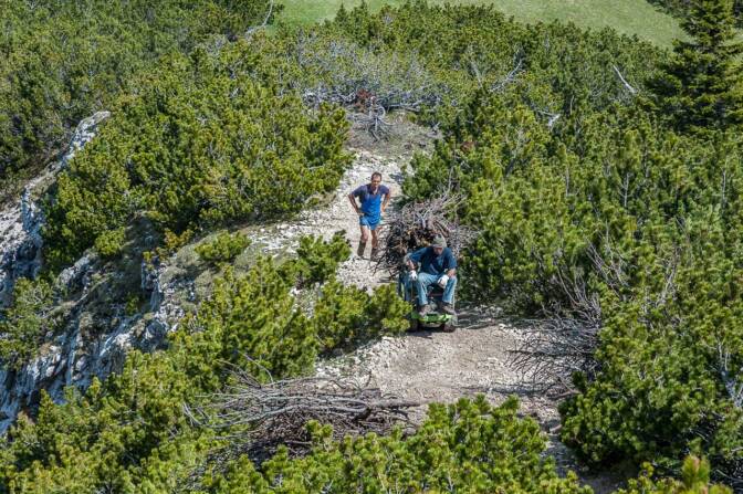 Holz sammeln fürs Herzjesu Feuer am nächsten Sonntag