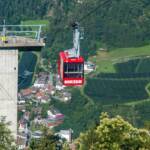 Aufstiegsanlage, Hirzerseilbahn, Kabinenbahn, Kabinenumlaufbahn, Passeiertal, Seilbahn, Vogelperspektive