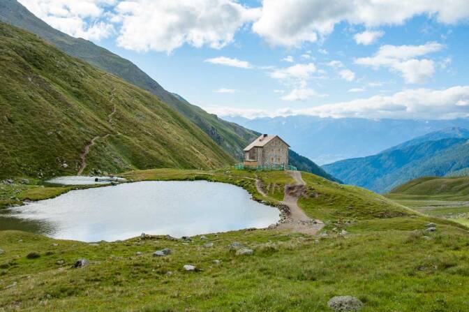 Pforzheimer Hütte auf dem Sesvenna Pass