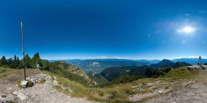 ...und auch auf das Südtiroler Unterland.