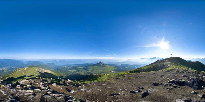360° am Schwarzhorn: Blick auf das Südtiroler Unterland