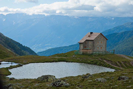 Pforzheimer Hütte auf dem Sesvenna Pass