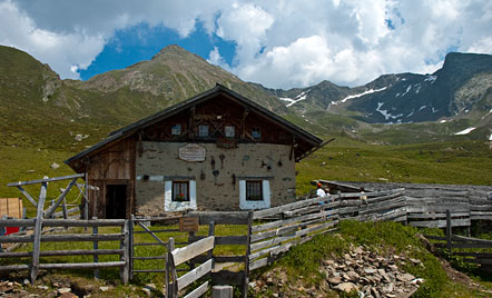 Tallner Alm und Hirzer im Hintergrund