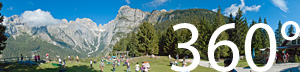 Blick auf die Berggipfel des Naturpark Adamello Brenta