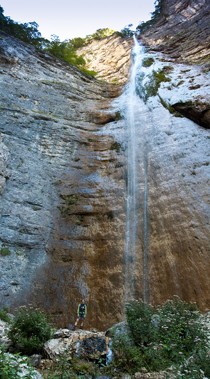 Wasserfall im Burrone Klettersteig