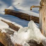 Brunnen, Eis, Schnee, Tiers, Wasser, Winter, inverno, weiße Jahreszeit, winter