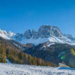 Catinaccio, Dolomiten, Rosengarten, Rosengartengruppe, Schnee, Tiers, Winter, inverno, weiße Jahreszeit, winter