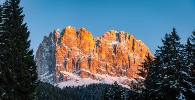 Der glühende Rosengarten mit dem "Gartl" von König Laurin