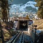 Aufstiegsanlage, Bergbahn, Gardena, Geleis, Gleis, Gleise, Goeden, Gröden, Grödental, Grödner Tal, Grödnertal, Raschötz, Schiene, Schienen, St. Ulrich, Val Gardena, Valgardena, Winter, inverno, weiße Jahreszeit, winter