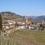 Berg, Berge, Frühjahr, Frühling, Gotteshaus, Kirche, Ritten, Termeno, Tramin, Weinberg, Weinberge, chiesa, church, vigna, vigneto, vineyard