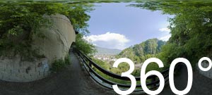 360° Foto: über di Gaulpromenade in die Gaulschlucht