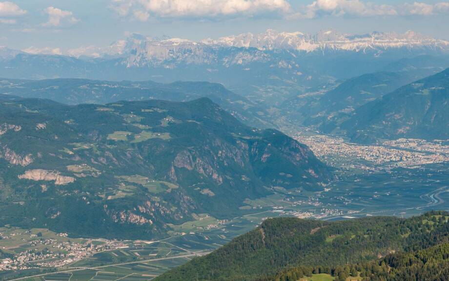 Bozen, Rosengartengruppe, Schönegg Ausblick