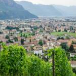 Weinberge oberhalb von Bozen, Bolzano, Bozen, Landeshauptstadt Südtirol, Stadt, Vogelperspektive, Weinberg, Weinberge, Weinreben, vigna, vigneto, vineyard