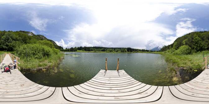 360° auf dem Steg des Fennberger See