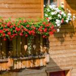 Balkonien, Bau, Bauwerk, Bauwerke, Gebaeude, Gebaude, Gebäude, Geranien, building, construction, edifice, edificio, fabbricato, rotweiß, structure