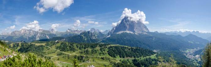 Blick von der Civetta zum Monte Pelmo, Thron der Götter.