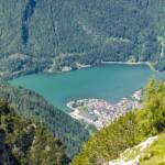 Alleghe mit Lago di Alleghe, Alleghe, Alleghe See, Gewässer, Lago di Alleghe, See, Vogelperspektive, lago, lake