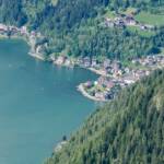 Alleghe mit Lago di Alleghe, Alleghe, Alleghe See, Gewässer, Lago di Alleghe, See, Vogelperspektive, lago, lake