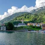 Alleghe mit Lago di Alleghe, Alleghe, Alleghe See, Gewässer, Lago di Alleghe, See, lago, lake