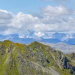 Blick von der Schöntalhöhe, Berglandschaft, Dolomiti di Sesto, Gebirge, Gebirgslandschaft, Karnische Alpen, Schöntalhöhe, Sextner Dolomiten, Wolke, Wolken, Wolkenband