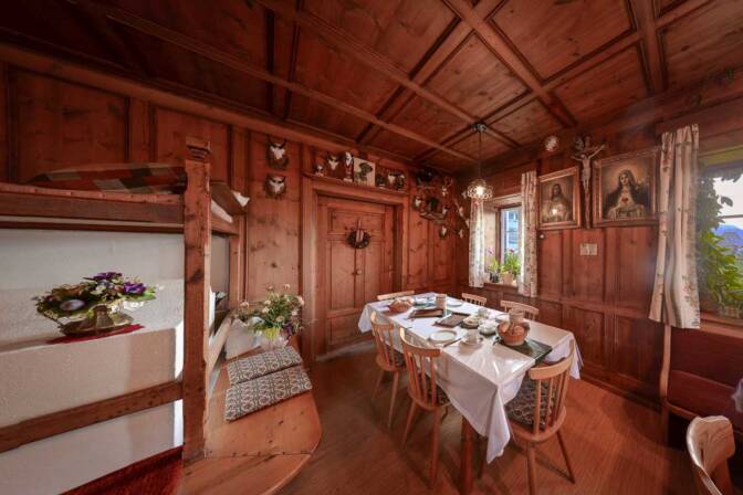 Frühstücken dürfen wir in der Stube des Unterlanerhofs!