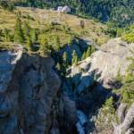 Schluderbach mit Zufallhütte, Berghaus, Bergkapelle, Martell, Martelltal, Rifugio Nino Corsi, Schlucht, Schluderbach, Schutzhaus, Schutzhütte, Zufallhütte, refuge, rifugio