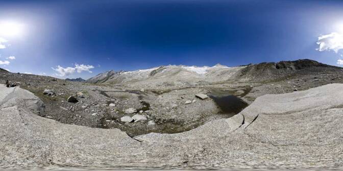 Im Kessel unter dem Möseler Gletscher (Neves Gletscher)