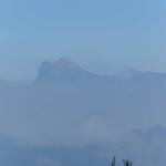 Kreuzkofelgruppe im Nebel, Berg, Berge, Cima Nove, Dolomiten, Heiligkreuzkofel, Kreuzkofel, Kreuzkofelgruppe, L Ćiaval, Nebel, Neuner, Nönöres, Rosskofel, Sas dla Crusc, Sas dles Diesc, Sas dles Nü, Sasso delle Dieci, Zehner